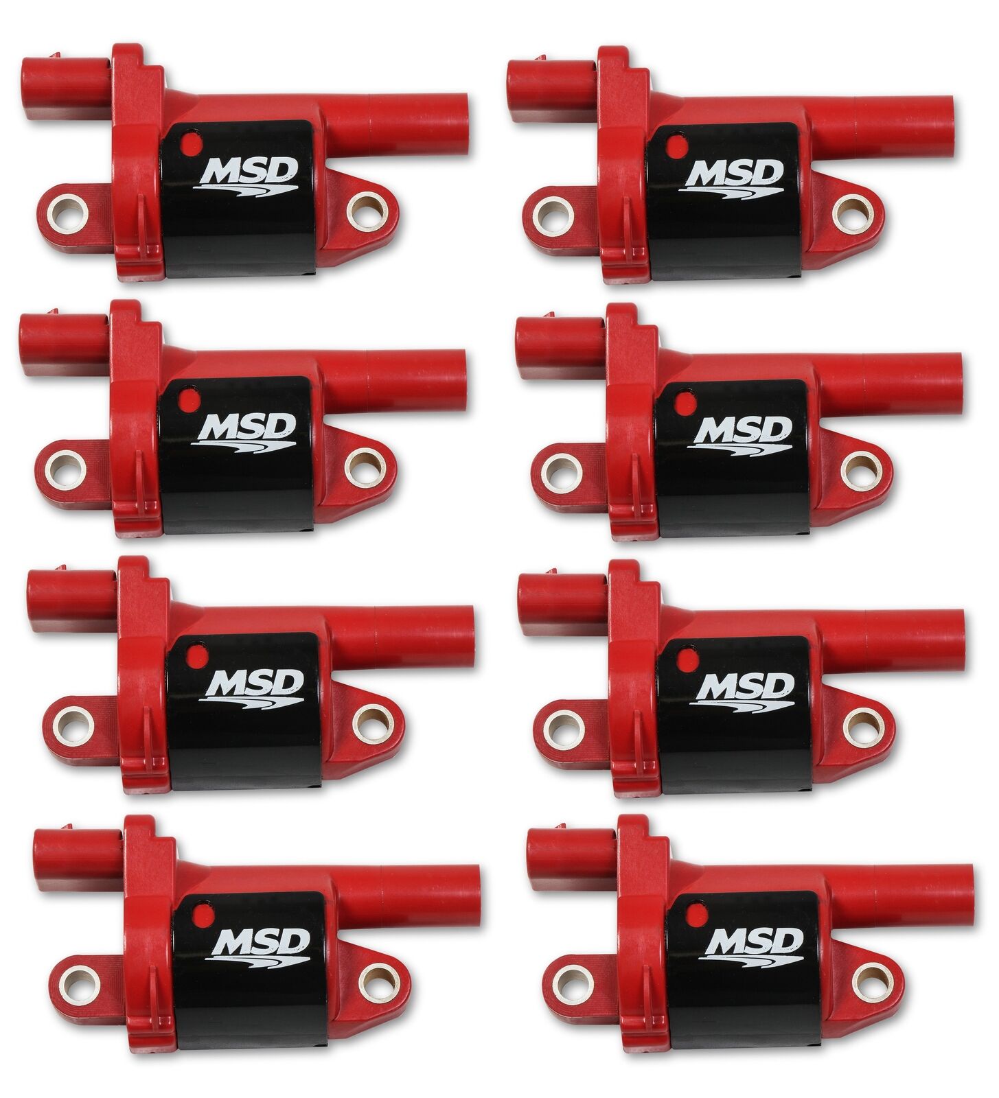MSD 82688 Blaster Gen V GM Coils, 2014 and Up, Red, Round - 8 Pack