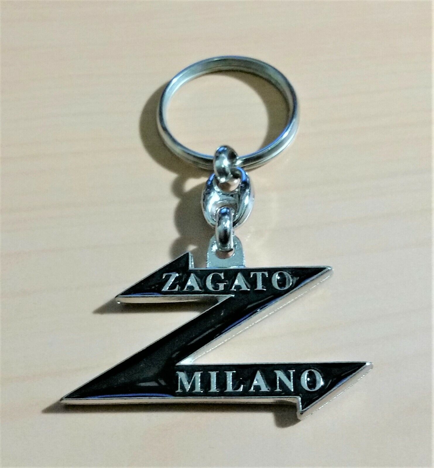 Zagato Keyring Logo - Dimensions 51x32mm