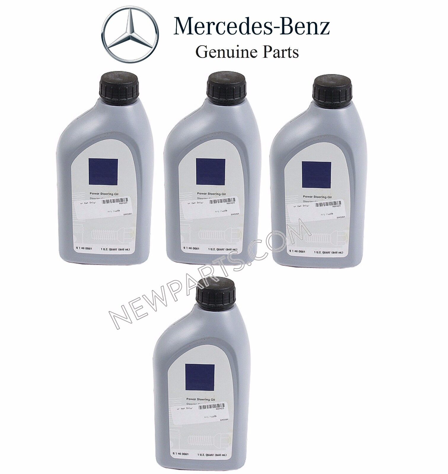 Set of 4 Quarts Power Steering Fluids Genuine For Mercedes W110 W164 W202 W210