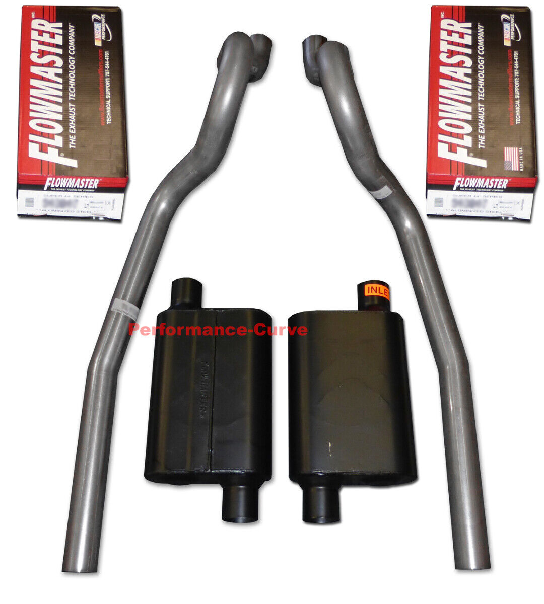 86-04 Ford Mustang GT 4.6 5.0 Exhaust System w/ Flowmaster Original 40 Mufflers