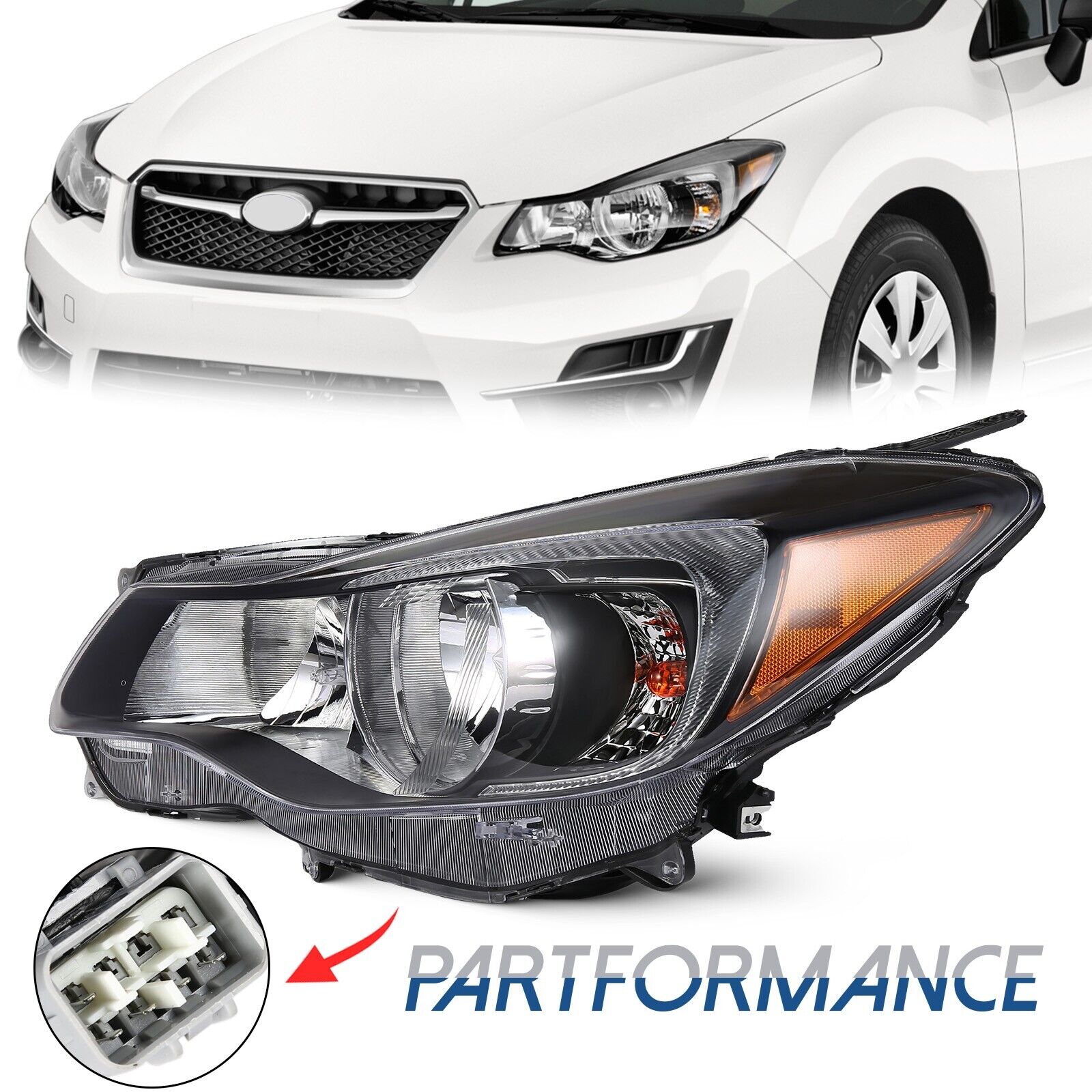 Left Headlight Assembly For 12-15 Subaru Impreza 13-16 XV Crosstrek w/ Bulbs