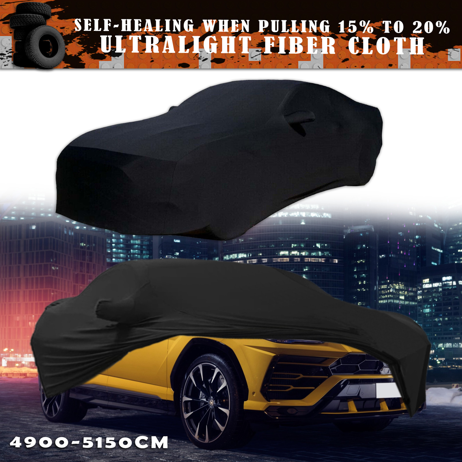 For Lamborghini Urus Satin Car Cover Stretch Indoor Custom Scratch Dust Proof A+