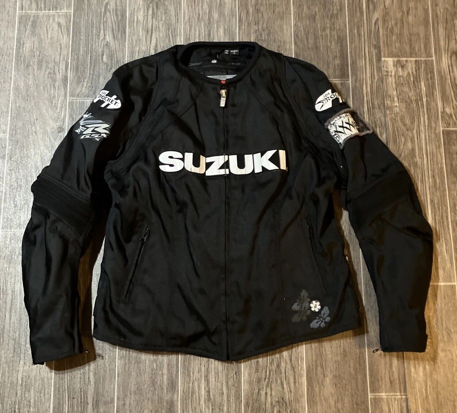 Joe Rocket Suzuki Motorcycle Jacket Padded Womens XL Black