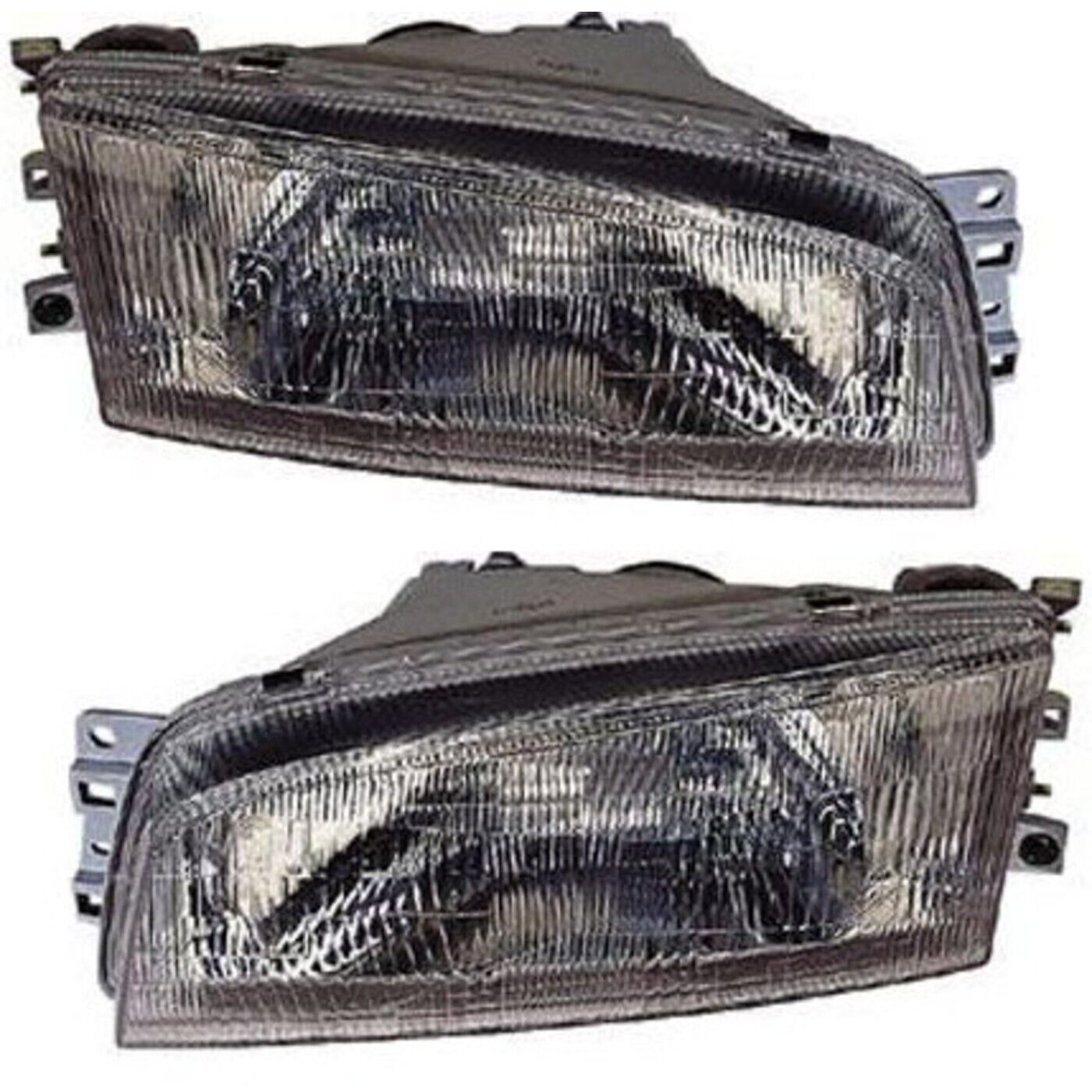 Headlight Set For 97-99 2000 2001 Mitsubishi Mirage Left and Right With Bulb 2Pc