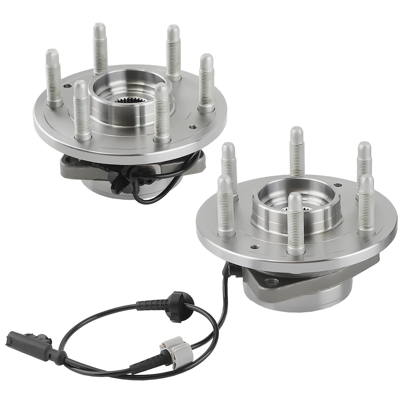 4WD Front Wheel Bearing Hub Assembly Pair For Chevy Silverado 1500 08-13 4WD