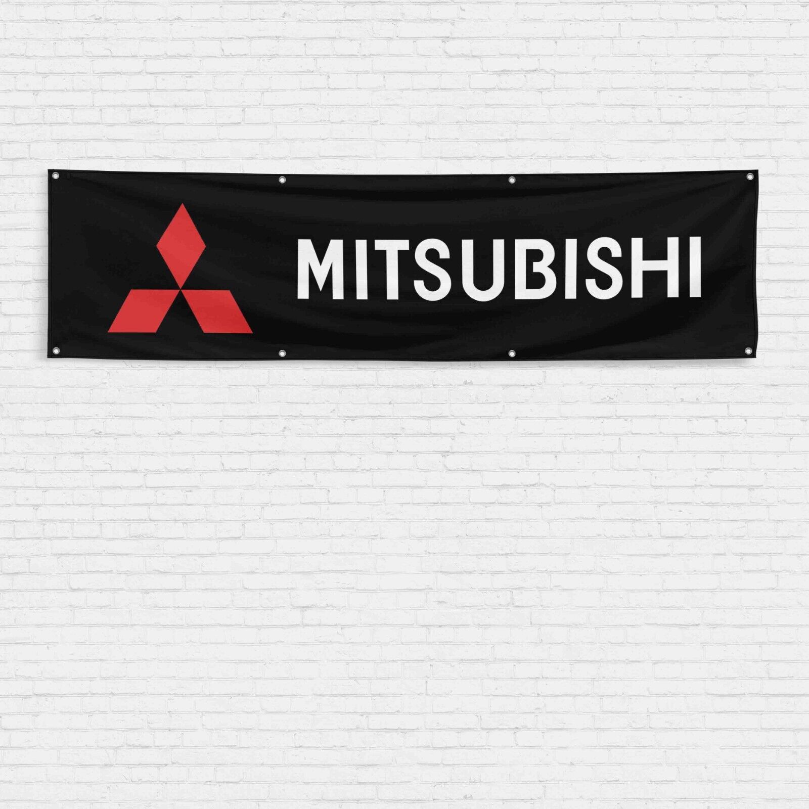 For Mitsubishi Car Enthusiast 2x8 ft Flag JDM Ralliart Lancer EVO Car Banner