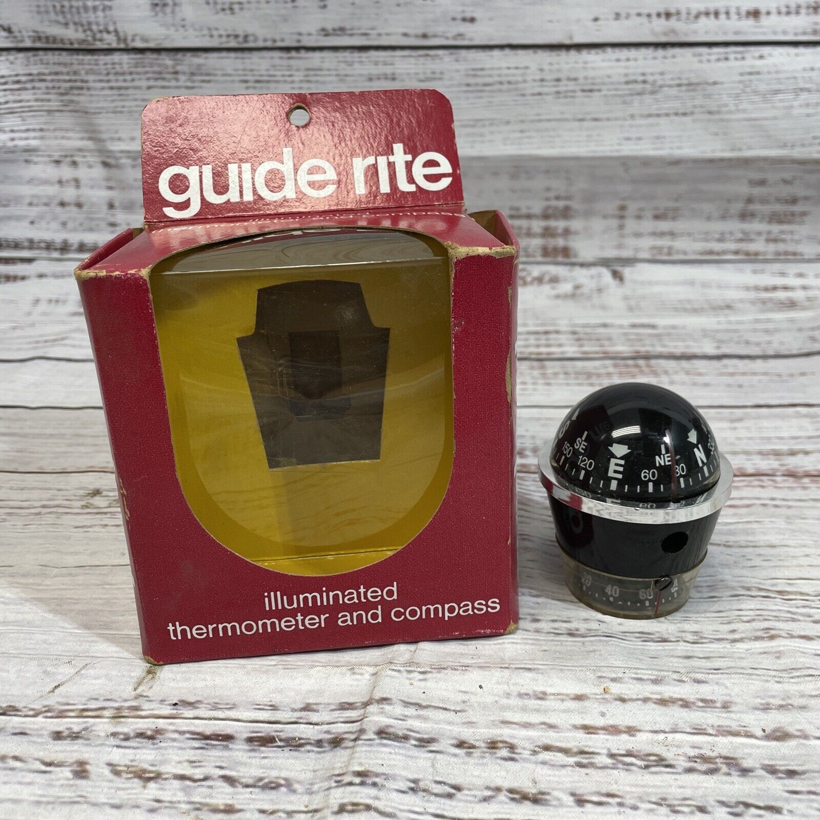 Vintage Guide-Rite  Auto,Boat  Guide  Compass Used