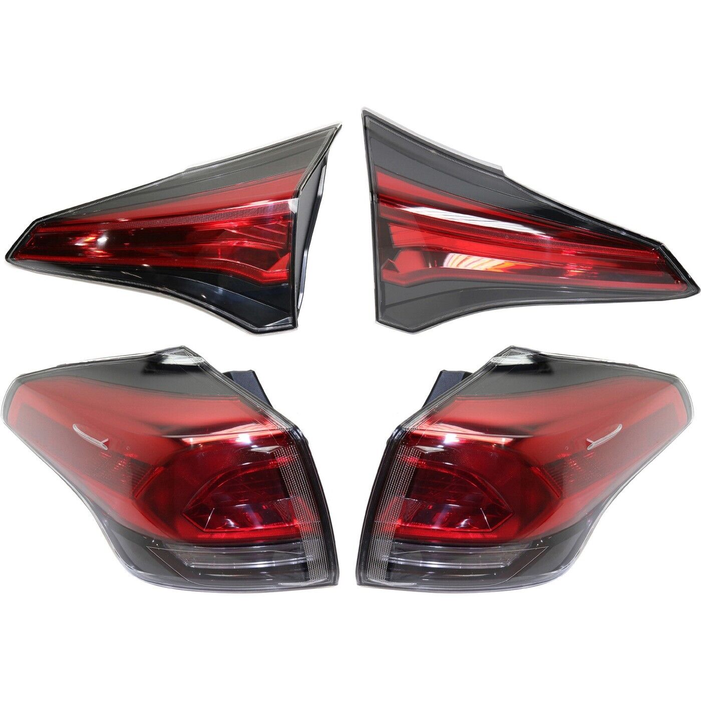 Tail Lights Taillights Taillamps Brakelights Set of 4  Driver & Passenger Side