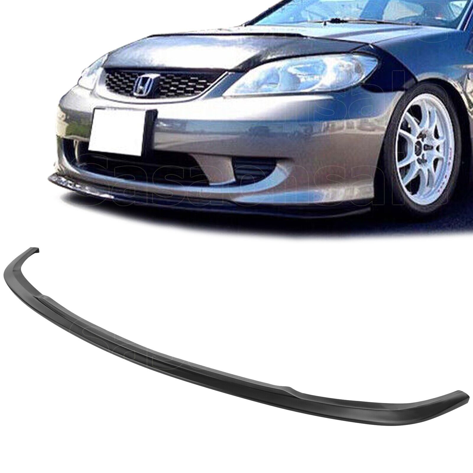 [SASA] Made for 04-05 Honda Civic 2dr 4dr AS Style PU Front Bumper Lip Splitter