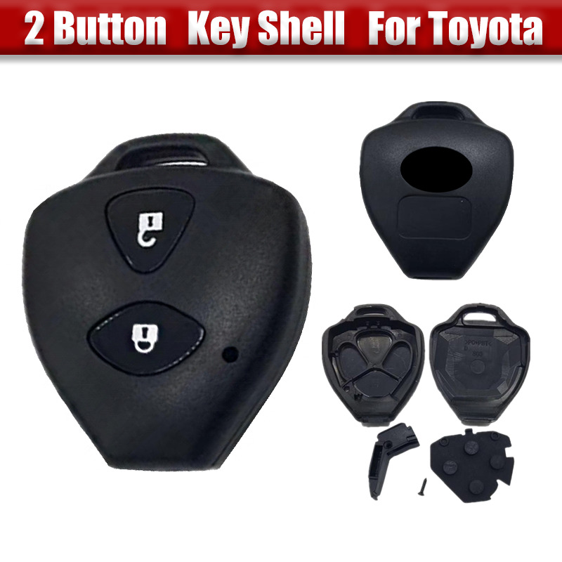 1 Pcs 2 Button Car Key Fob Shell Cover For Toyota Corolla Yaris RAV4 Hilux Camry