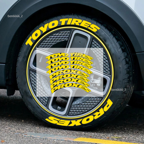 4x Toyo Tires Proxes Permanent Tire Letters Stickers For 14-22\