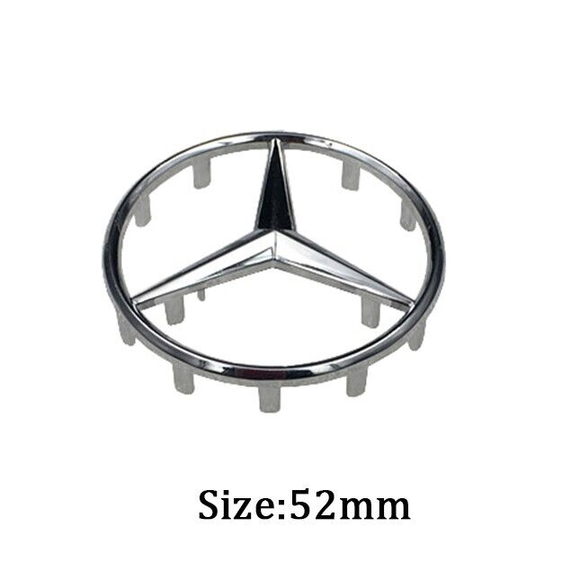 52mm 57mm Car Steering Wheel Sticker ABS Emblem Badge Decal for Mercedes Benz