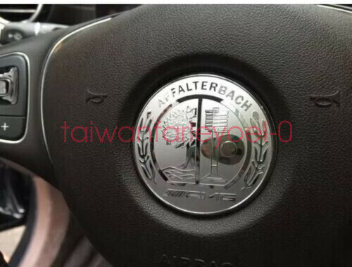 Mercedes Benz ///AMG Steering Wheel Decal Silver Badge 5.2cm For All Models
