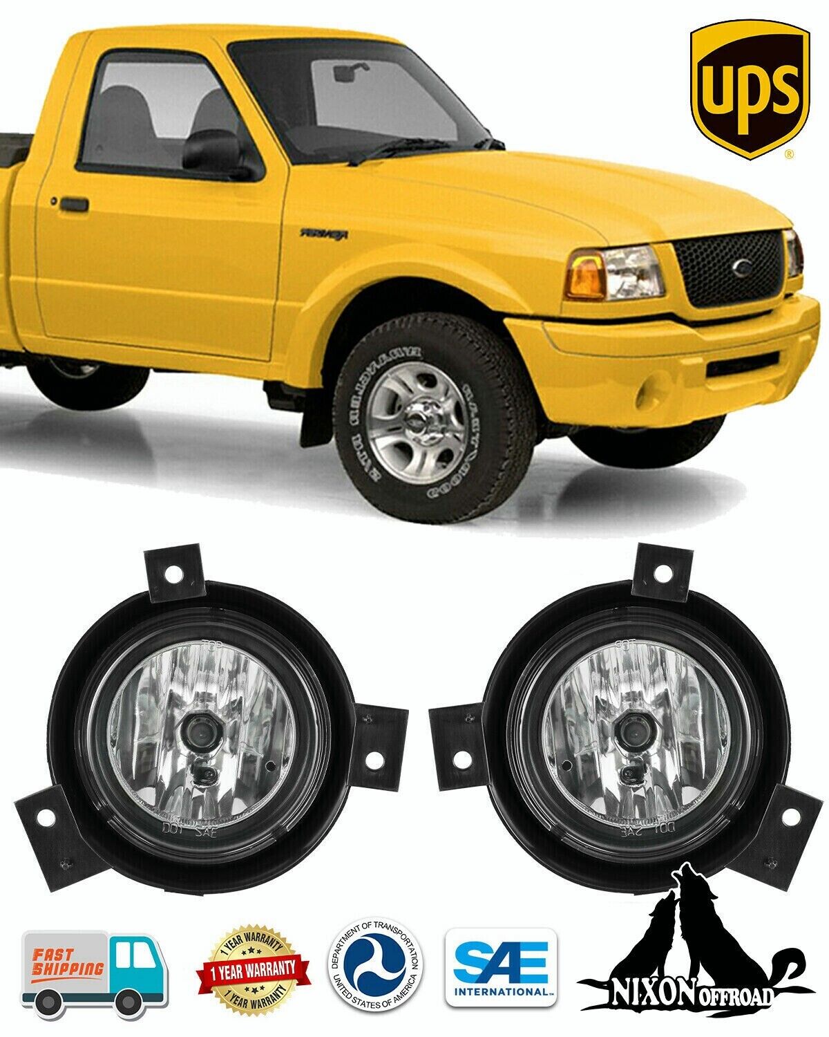 Fog Lights For 2001 2002 2003 Ford Ranger Driving Bumper Lamps Pair Left+Right