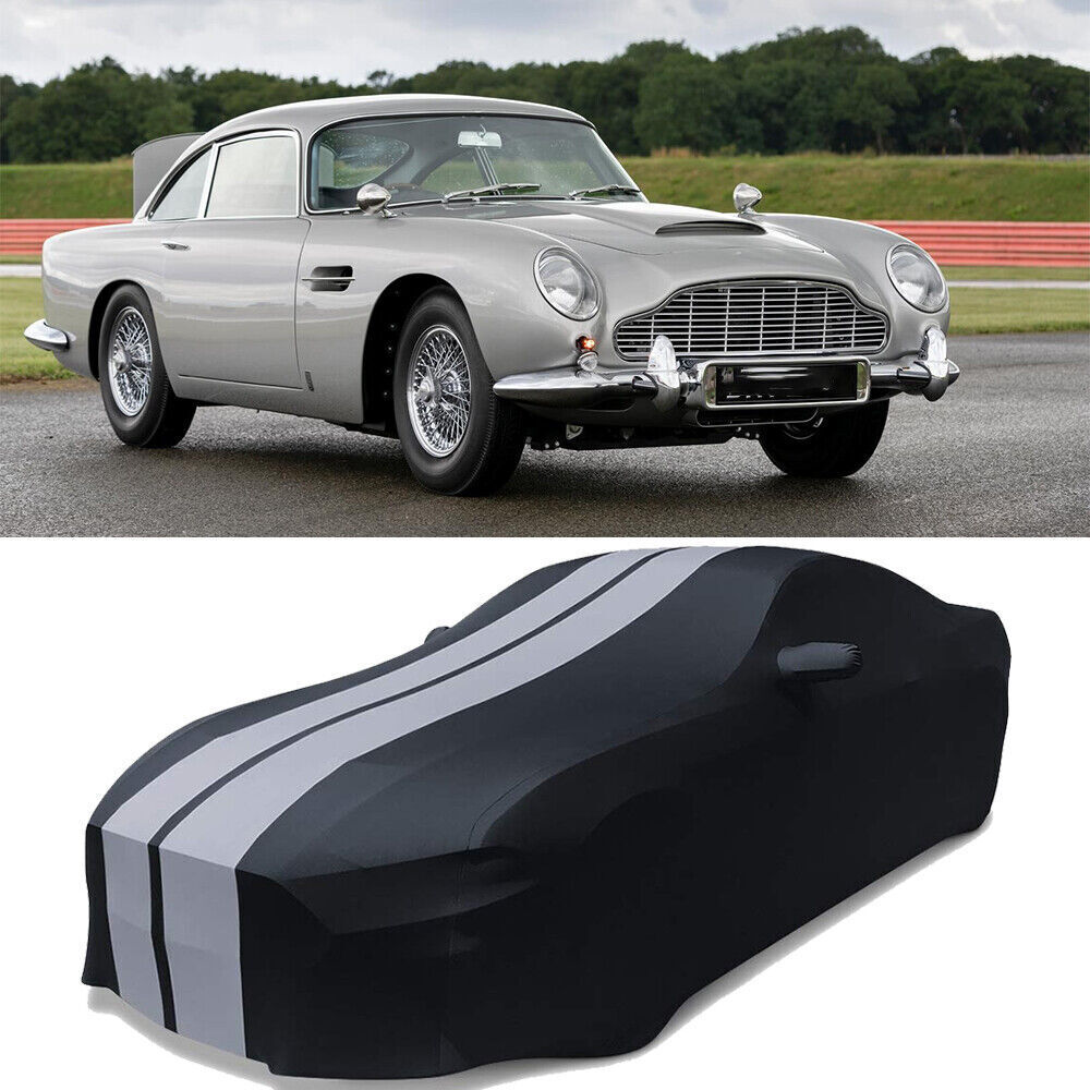 For Aston Martin DB5 DB9 V8 V12 Custom Indoor Car Cover Stain Stretch Black&Grey
