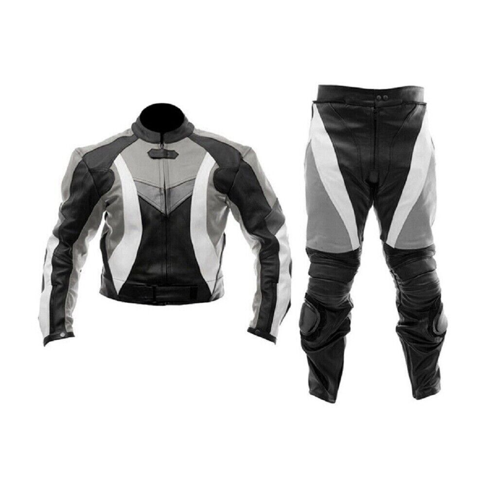 Cowhide leather motorbike suit