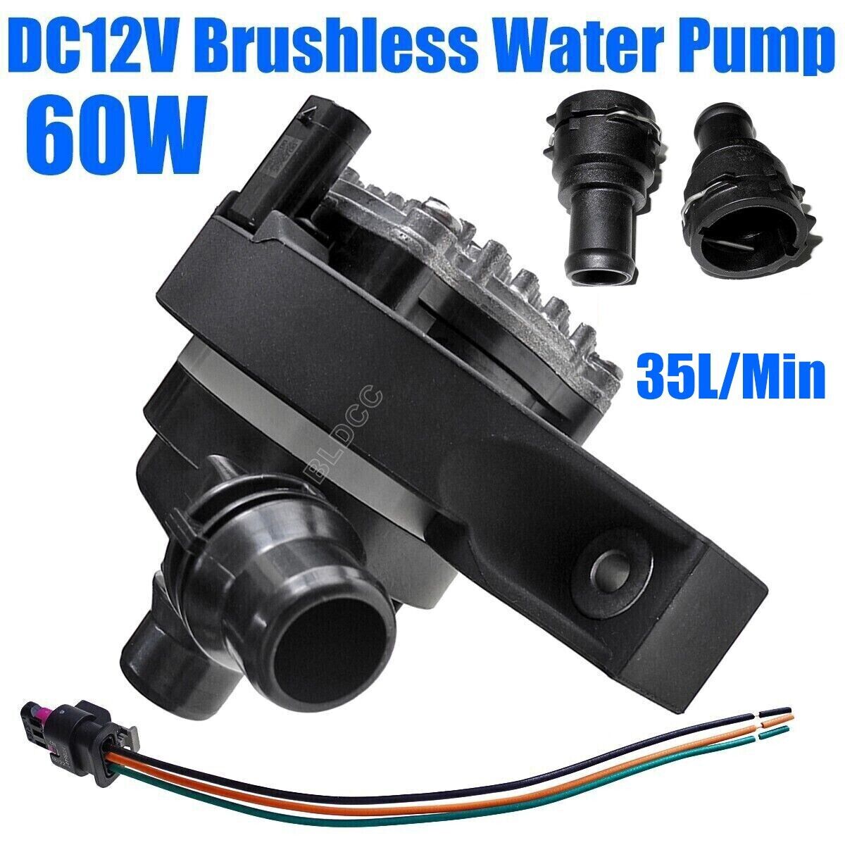 Universal Fits Car 12V Auxiliary Pump 60W Electric Brushless Water Coolant Pump