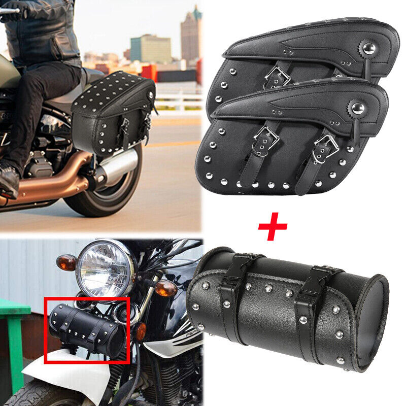 Waterproof Fork Saddlebags Handlebar Tool Bag For Harley Sportster XL 1200 883