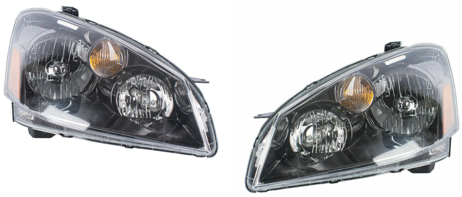 Headlights For Nissan Altima 2005 2006 Black Trim Pair Base, S, SE and SL Models