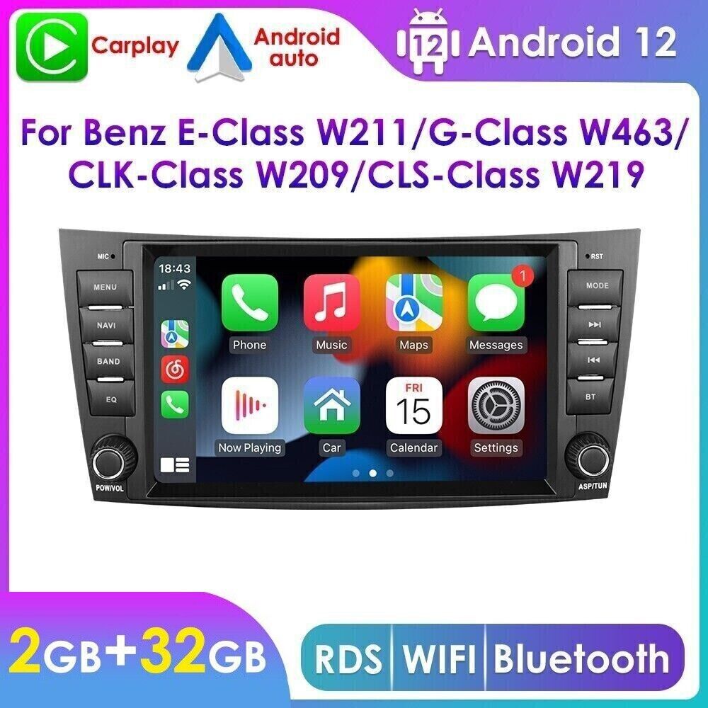 For Mercedes Benz CLS E-Class W211 W219 Android Car Radio GPS Sat Nav BT Carplay