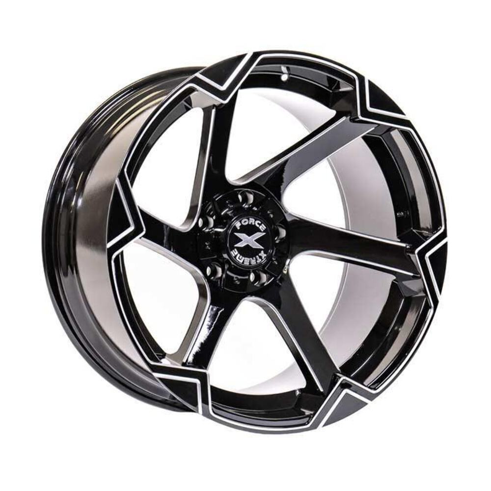 Xtreme Force XF-11 22x12 -51 6x139.7 (6x5.5)/6x135 Black and Milled L