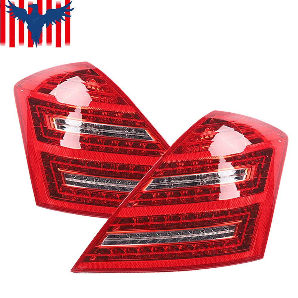 For 07-09 Mercedes S Class W221 S550 S63 Upgrade LED Taillights Red 2010-13 Look