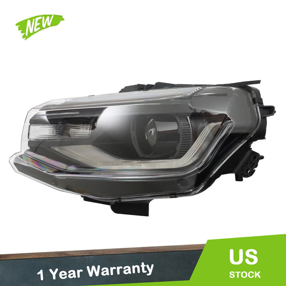 Headlight Headlamp For Chevy Camaro 2016-2022 Driver Side HID W/ LED DRL Black