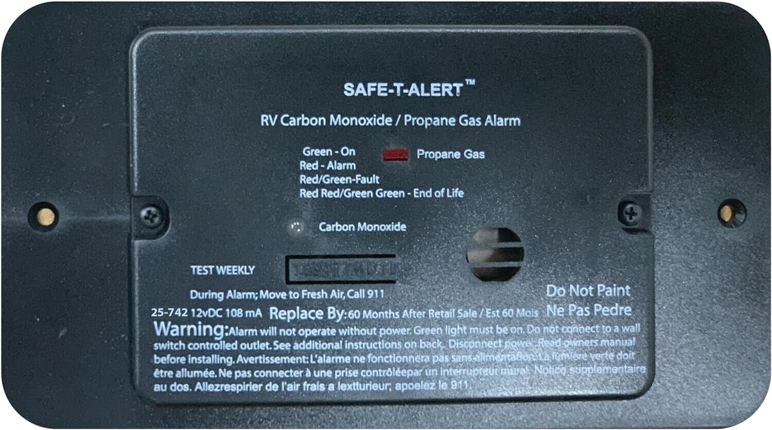 MTI Industry 25-742-BL-TR Safe-T-Alert CarbonMonoxide Propane Leak Detector 2024