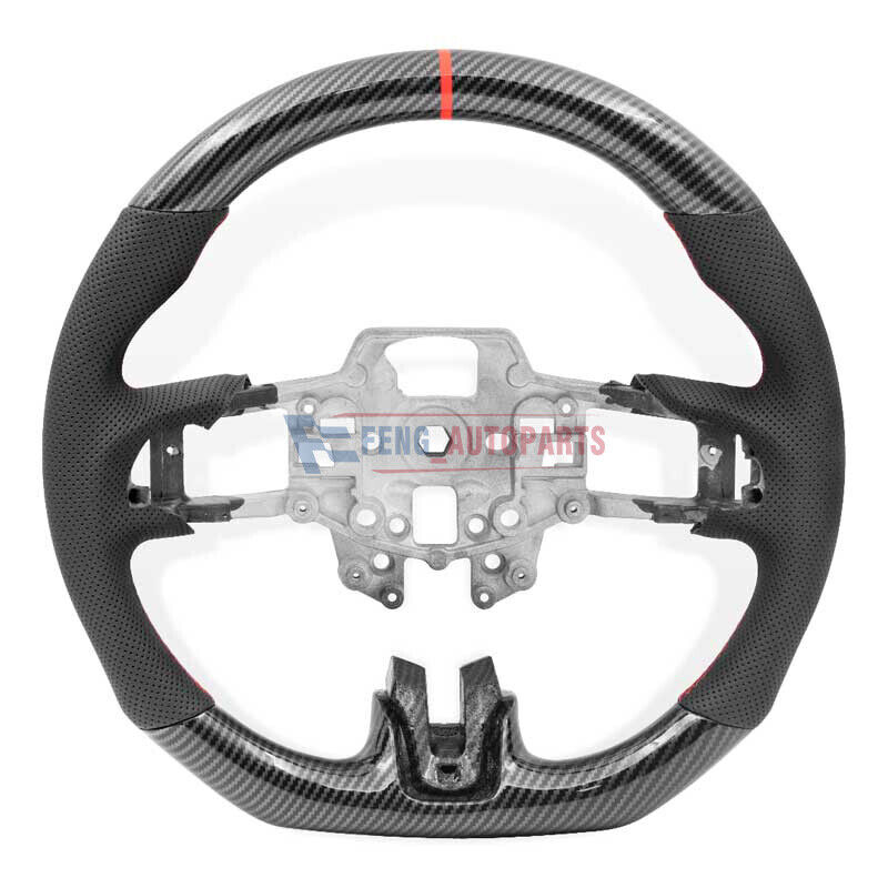 Hydro Dip Carbon Fiber Steering Wheel Fit For Ford Mustang GT 2015-2017