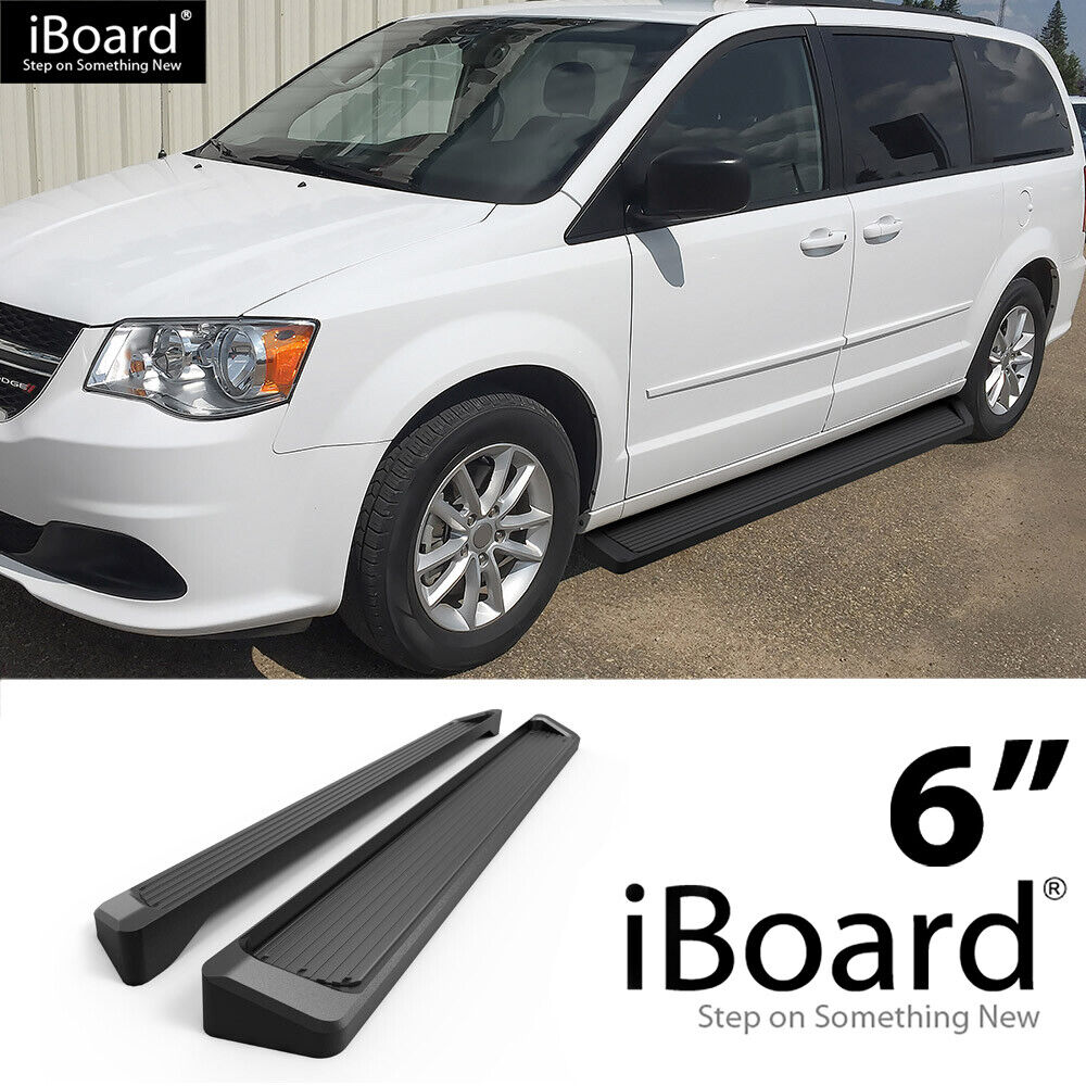 iBoard Black Running Boards Style Fit 11-20 Dodge Grand Caravan