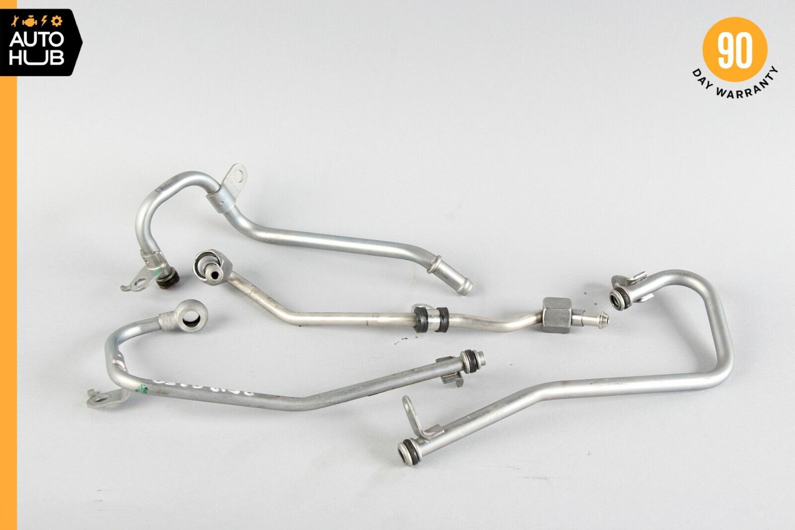 12-15 Mercedes W204 C250 SLK250 Engine Motor Charger Coolant Hose Line Pipe Set