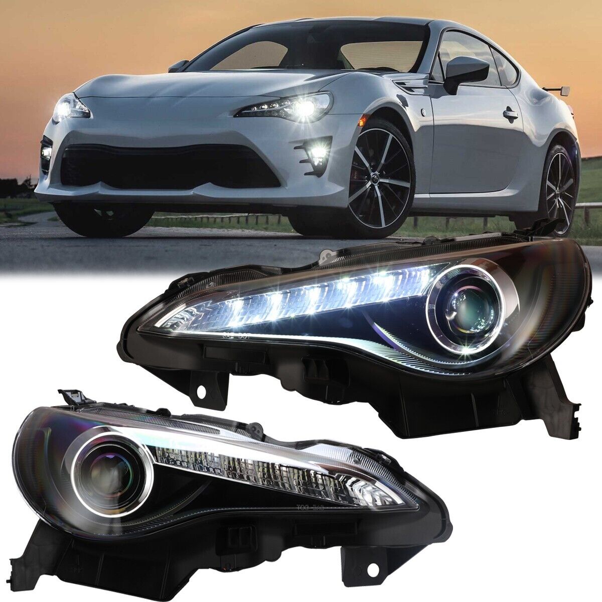 For 13-20 Subuaru BRZ 17-20 Toyota 86 13-16 Scion FR-S M/T A/T BASE Headlights 