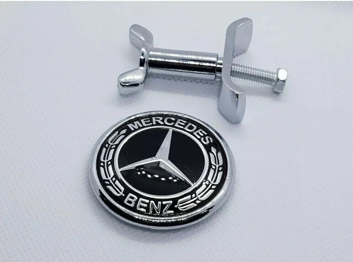 Fit Mercedes Benz Bonnet Badge Hood Emblem Sticker C S E Class 44mm w204 W211