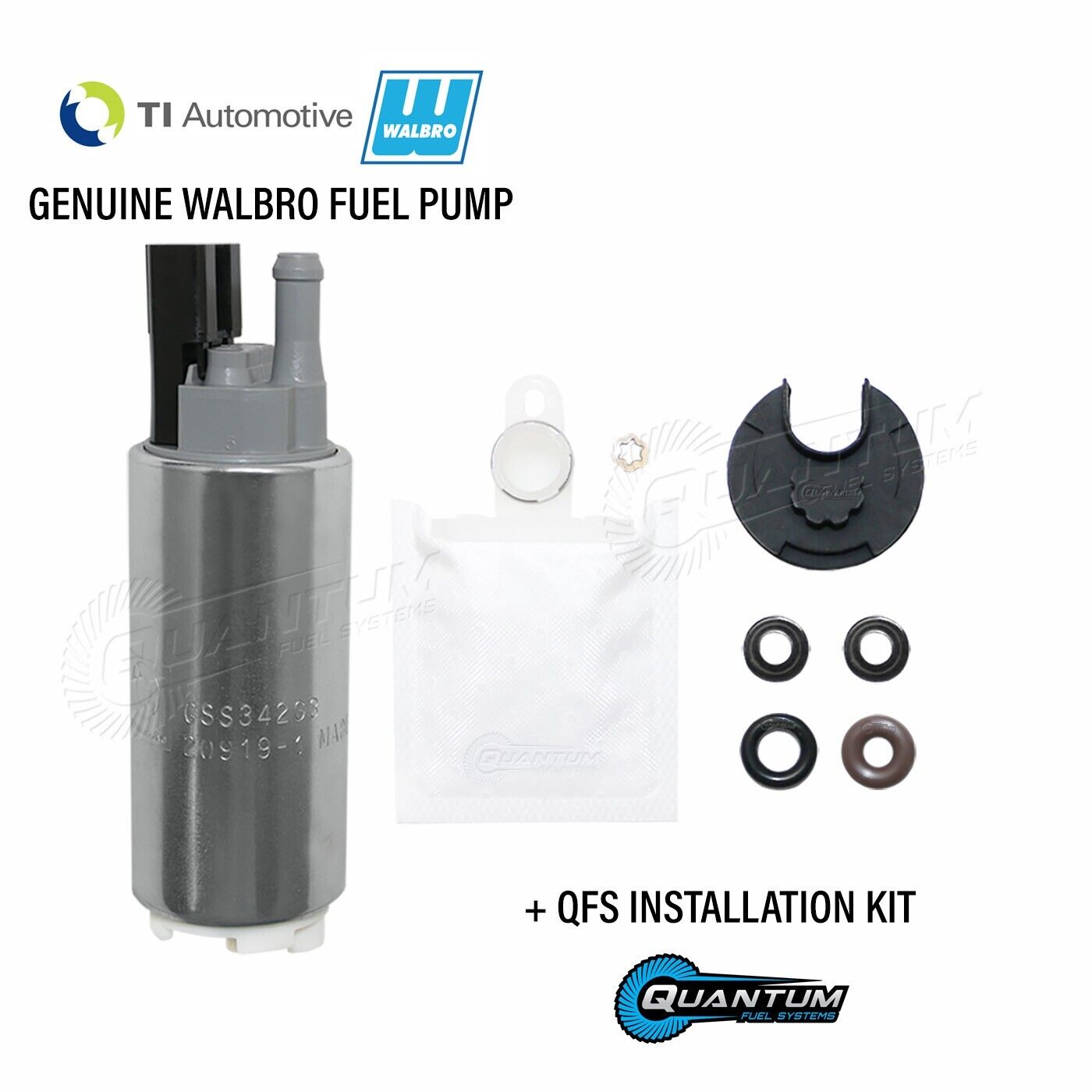 GENUINE WALBRO/TI 255LPH Fuel Pump +QFS Kit for Mitsubishi Lancer Evo VIII IX MR