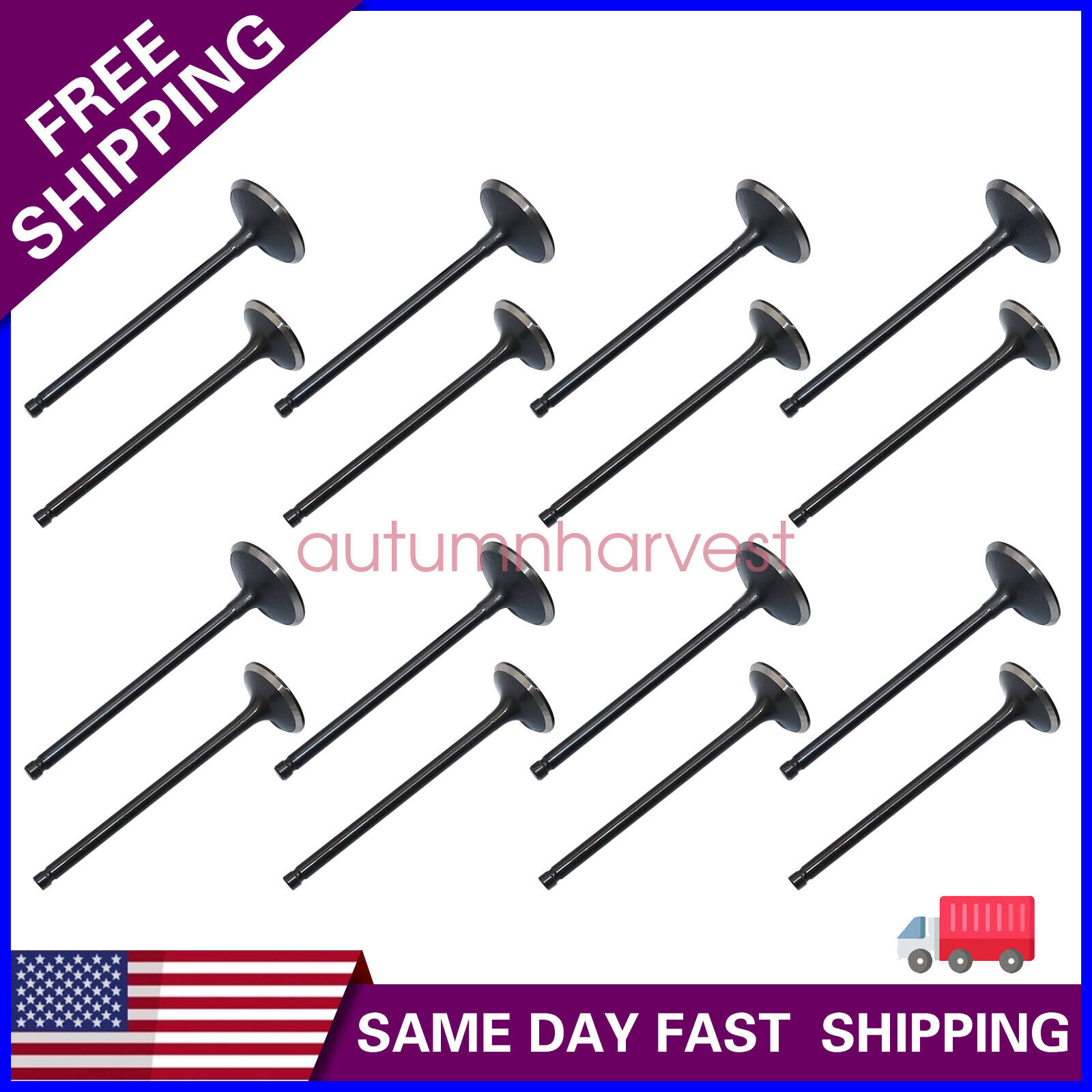 For Ford Mazda 2.0 2.3 2.5L DURATEC DOHC 16-Intake Exhaust Engine Valves US
