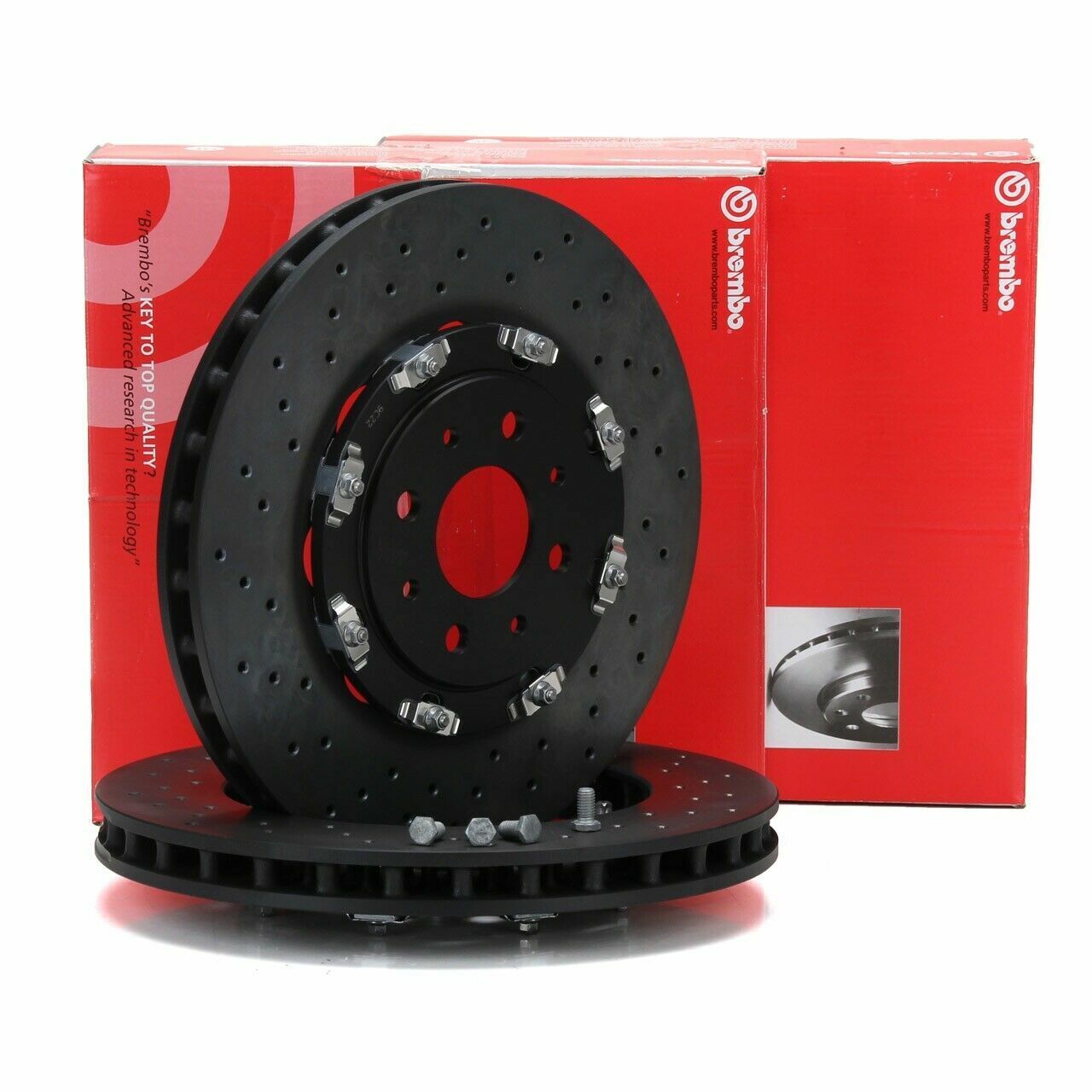 Pair Discs Front Brembo 305mm Perforated Floating Abarth 595/695 1.4 180 Cv