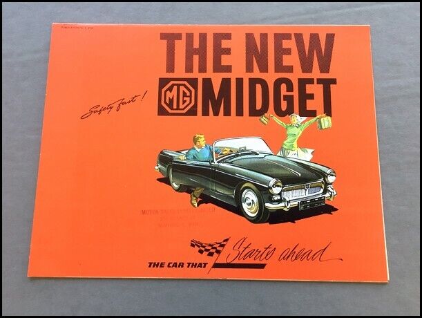 1961 MG Midget Original Vintage Factory Car Sales Brochure Catalog - 1962