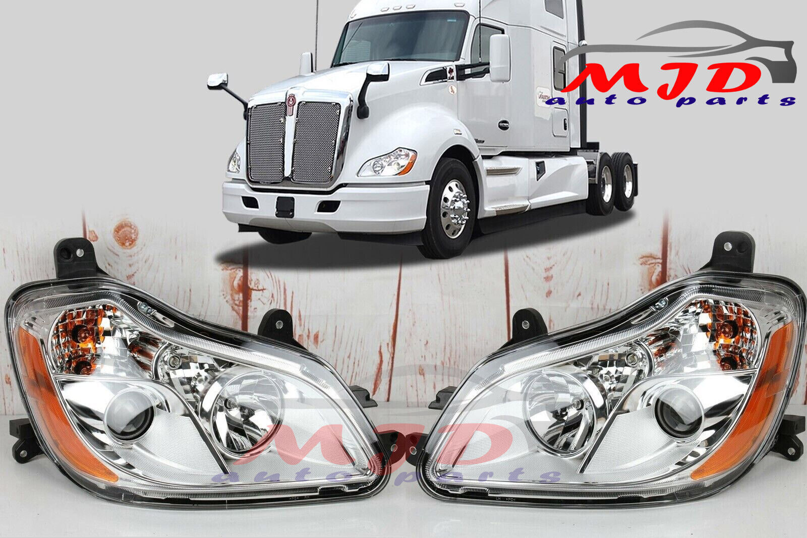 FOR KENWORTH T680 2013-2023 DRIVER AND PASSENGER SIDE HEADLIGHT HEADLAMP