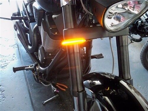 Victory Vegas Razor 43mm Fork LED Turn Signal Light Bars - Smoked Lens