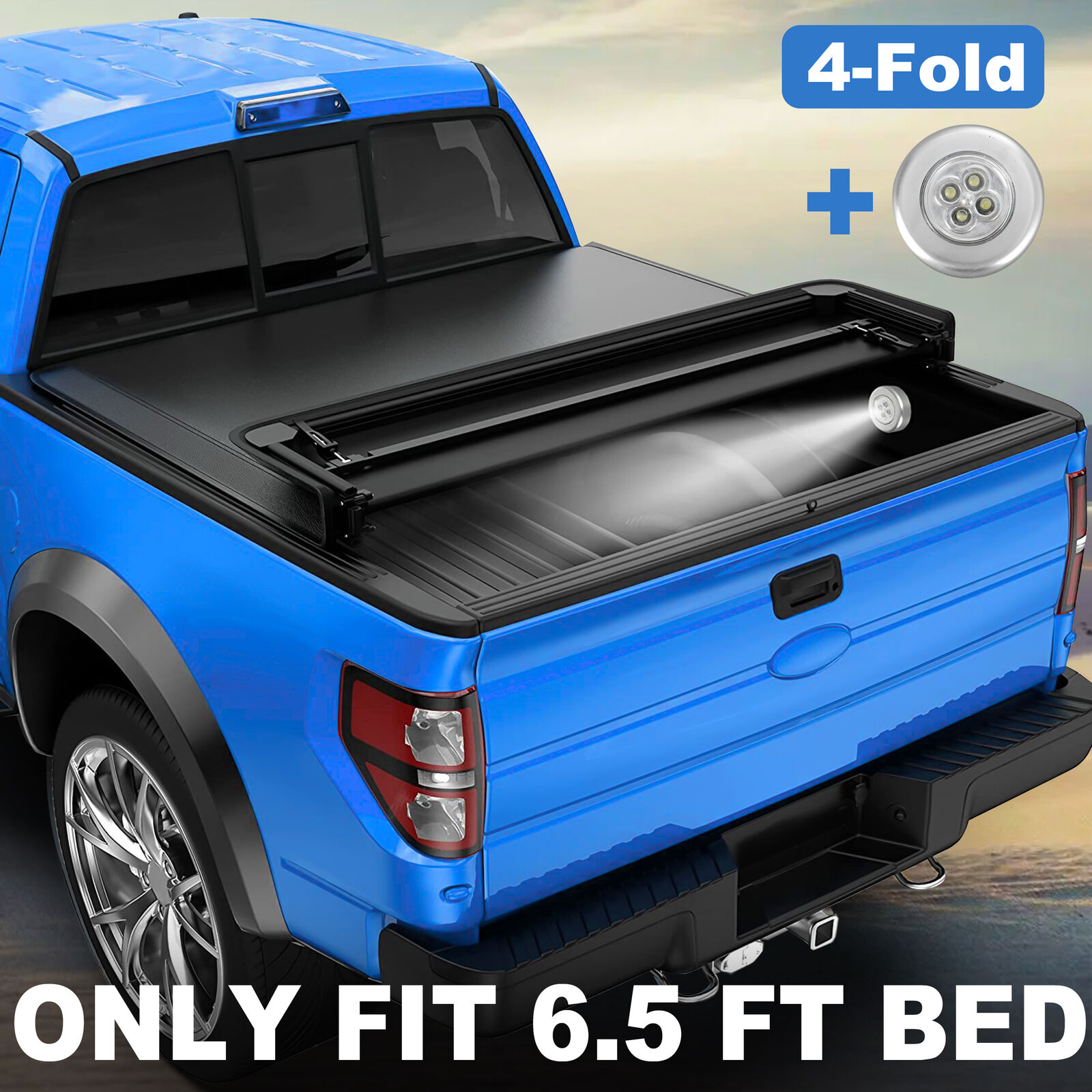 4 Fold 6.5FT Bed Truck Tonneau Cover For Chevy Silverado GMC Sierra 1500/2500HD