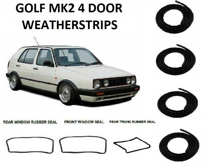 For Volkswagen Golf MK2 Sedan Door, Windows,Trunk Rubber Seals Gaskets 1983-1991