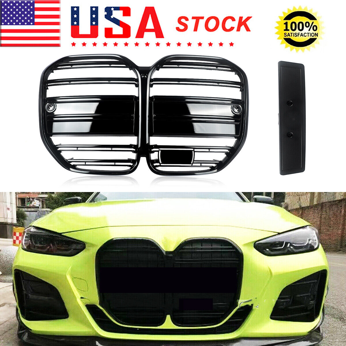 Painted M4 Style Front Bumper Grille For BMW 4 Series G22 G23 430i M440i 2021-ON