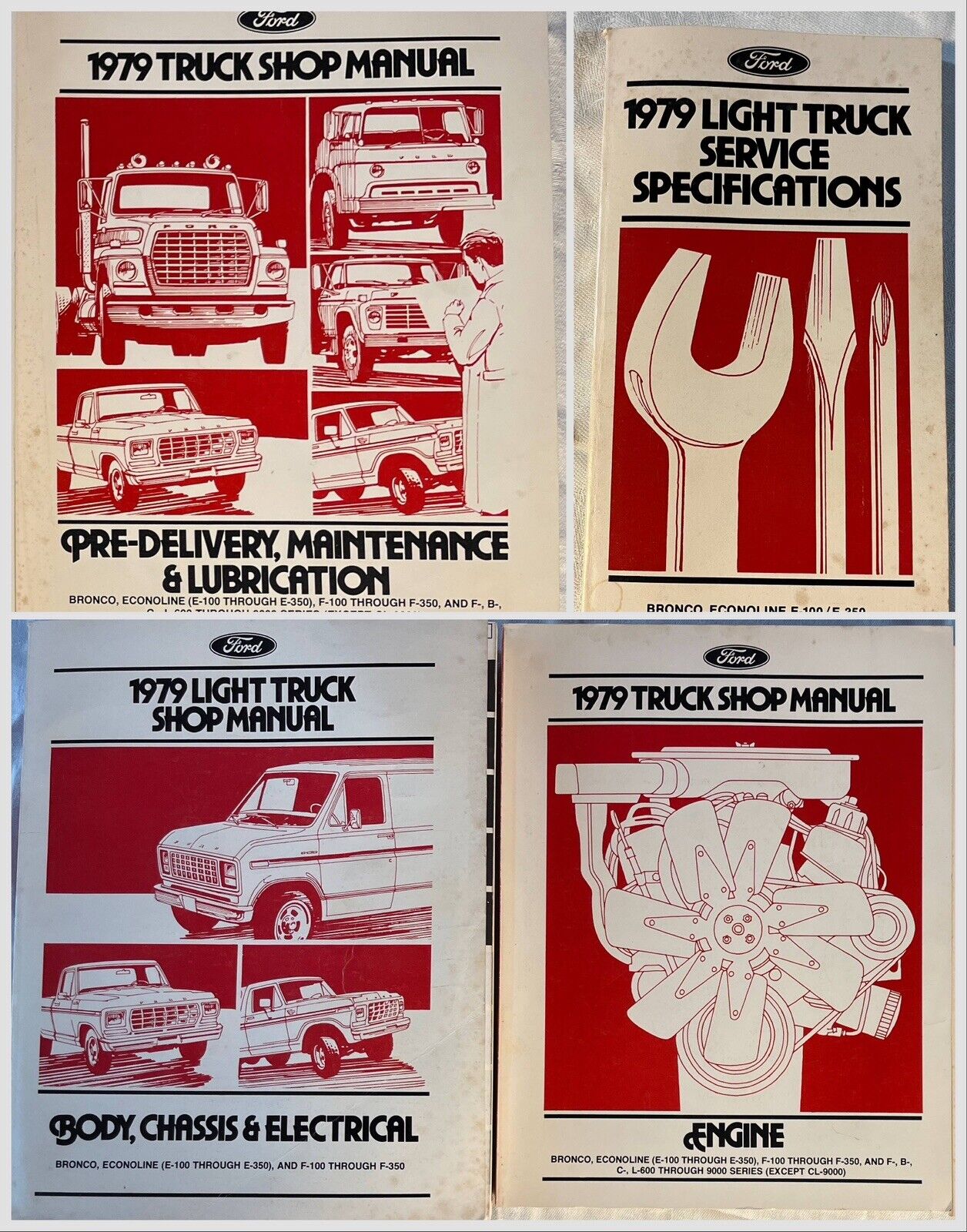 Original 1979 Ford Truck Shop Manual v I, II, III + Ford Truck Service Specs