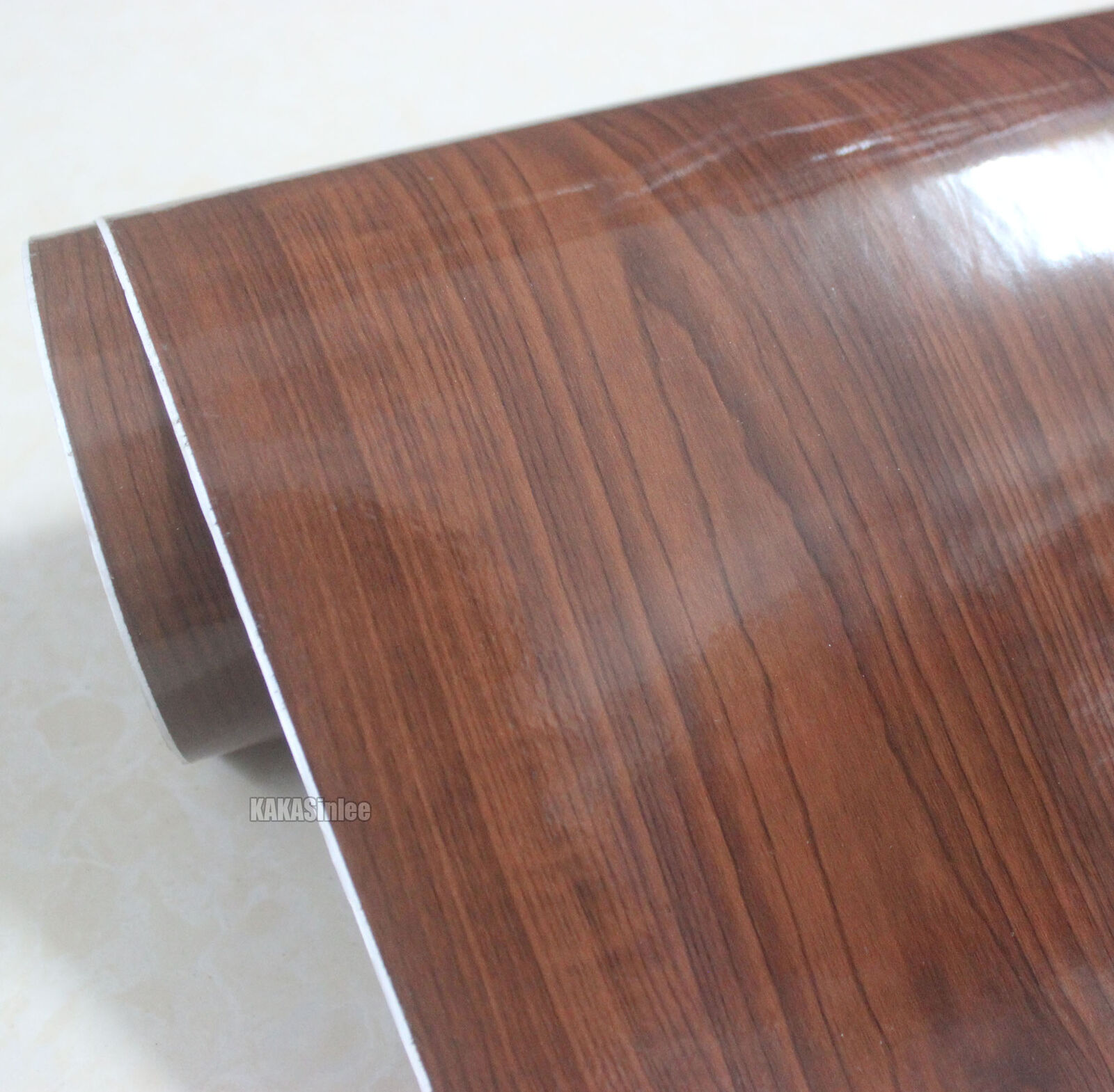 Flexible Wood Grain 3D Textured Vinyl Wrap Car House Furniture Sticker #9455 AX