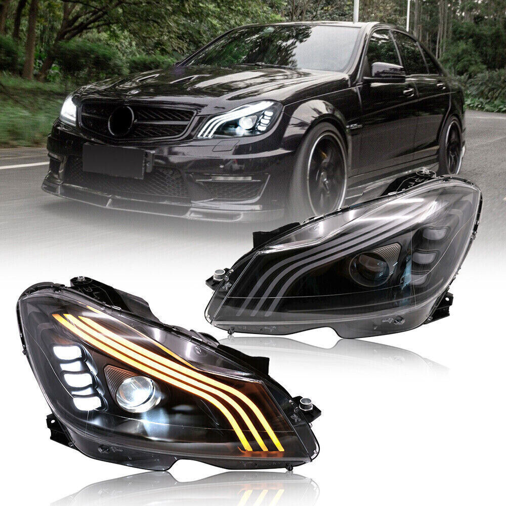 LED Headlights For Mercedes-benz C-Class W204 2011-2014 DRL Head Lamp Assembly