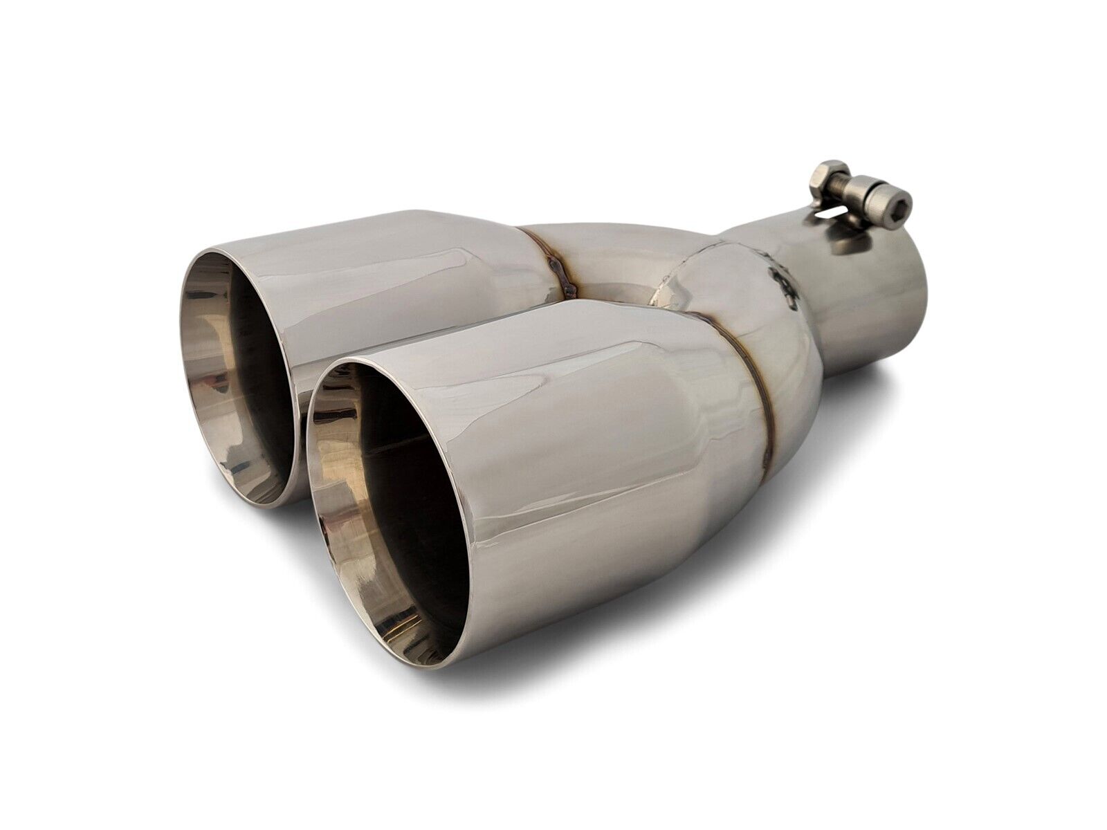 Universal Dual Straight Cut Stainless Steel Exhaust Tip 2.5\