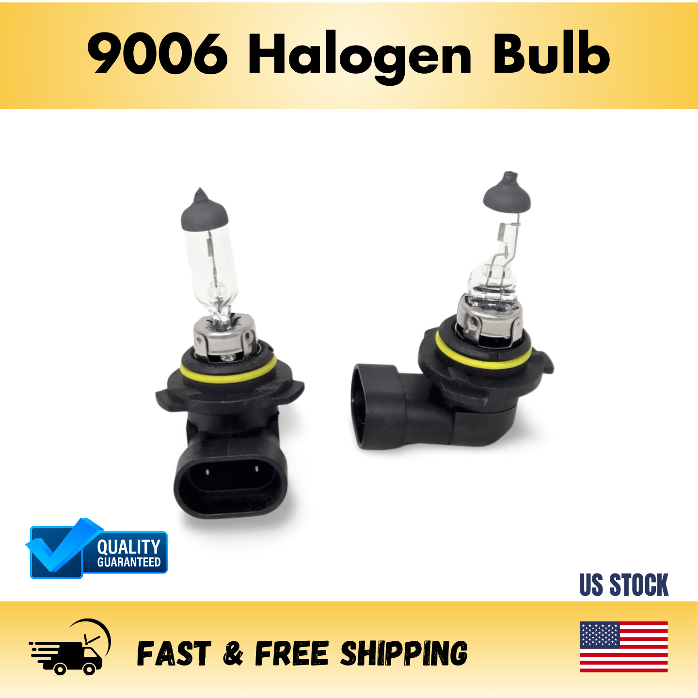 9006 Halogen Headlight Bulb Pair (2 Bulbs)