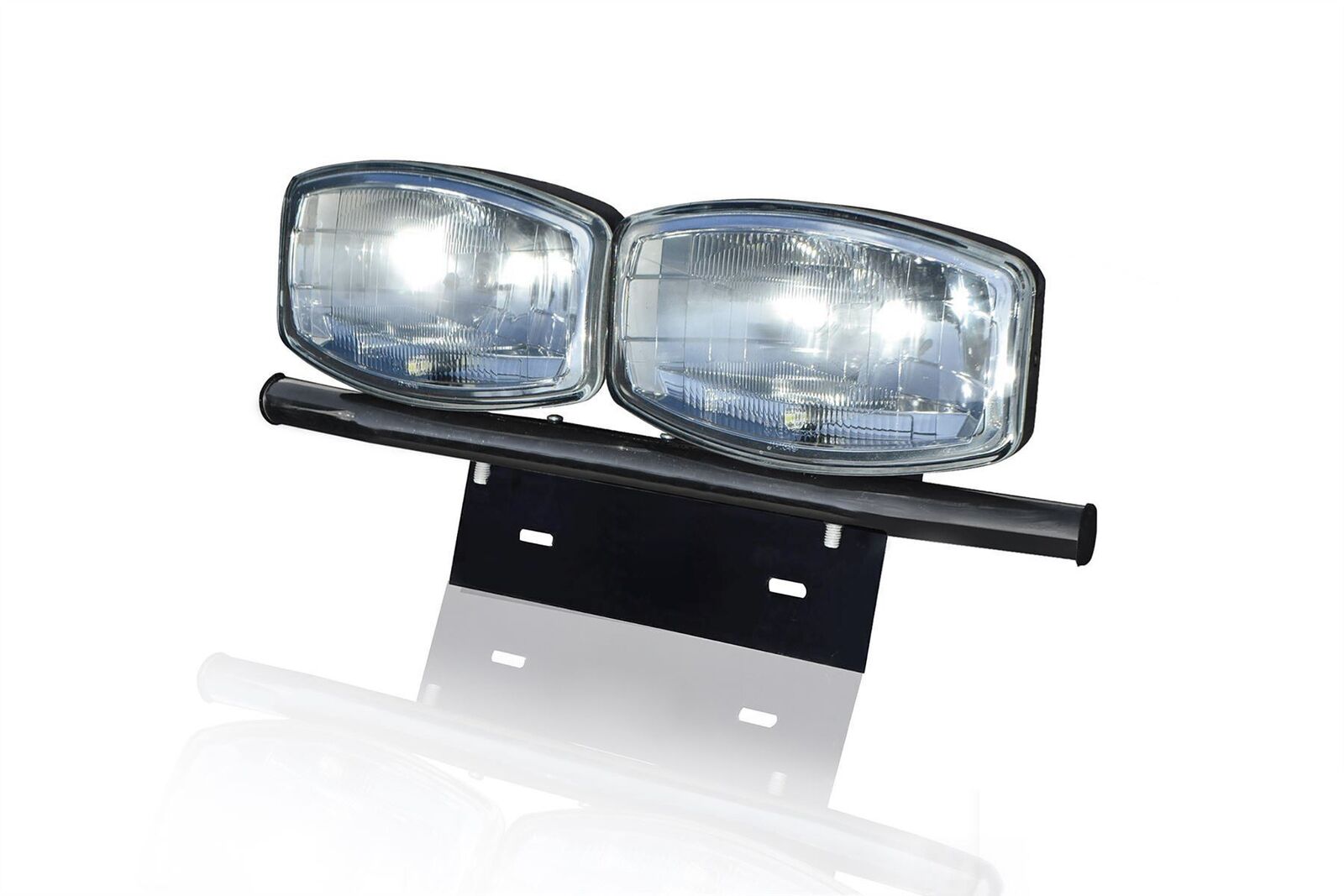 2020+ Volkswagen T-Roc Number Plate Light Bar + Jumbo Spot Lamps - BLACK