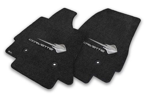Lloyd LUXE™ FLOOR MATS with Stingray logo/Corvette letters fits 2014-2019 C7 