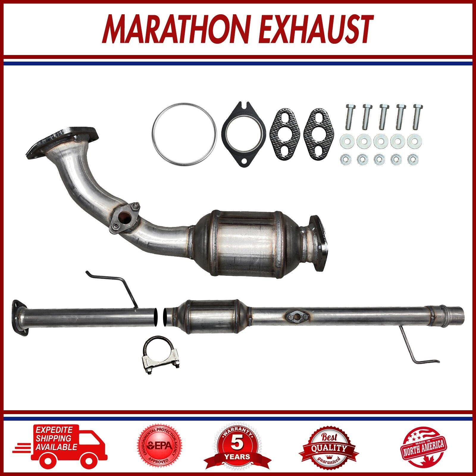 Catalytic Converter Set for 2000-2004 Toyota Tundra 3.4L Front & Rear In Stock